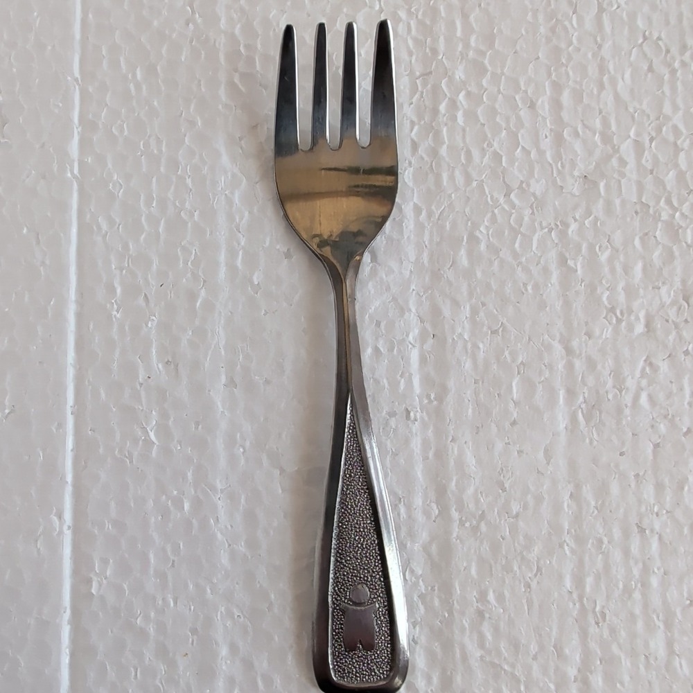 Avon '80 Youth Fork THE FIRST YEARS Deluxe Stainless 4.5" Taiwan Baby Flatware